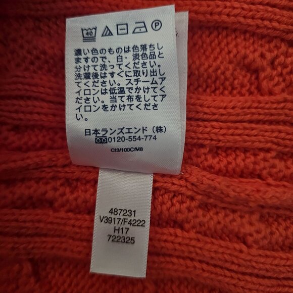 Lands' End Women's Drifter Cotton Cable Knit Crewneck Sweater Size XL/Size 18 - Picture 10 of 13